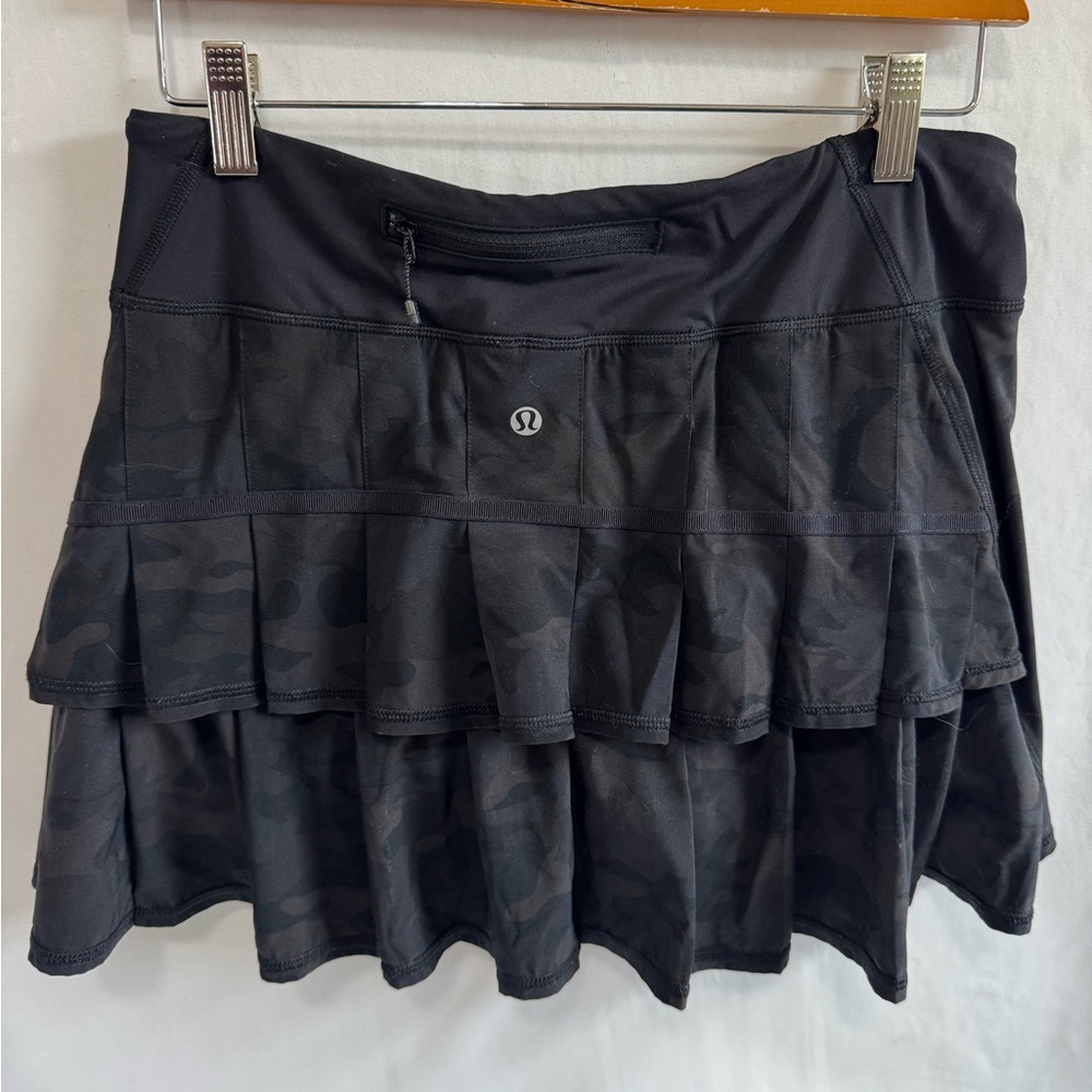 Lululemon camo skort with shorts size 6